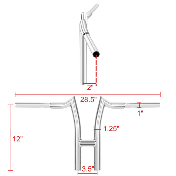 Harley Touring Road Glide EFI FLTRI Road Glide EFI CVO FLTRSEI Evil T - Bar Handlebars - Mofun - 90101451