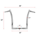 Harley Touring Road King FLHR Road Glide Custom 12" Rise 1" Clamp Ape Hangers Handlebar - Mofun - 90101163