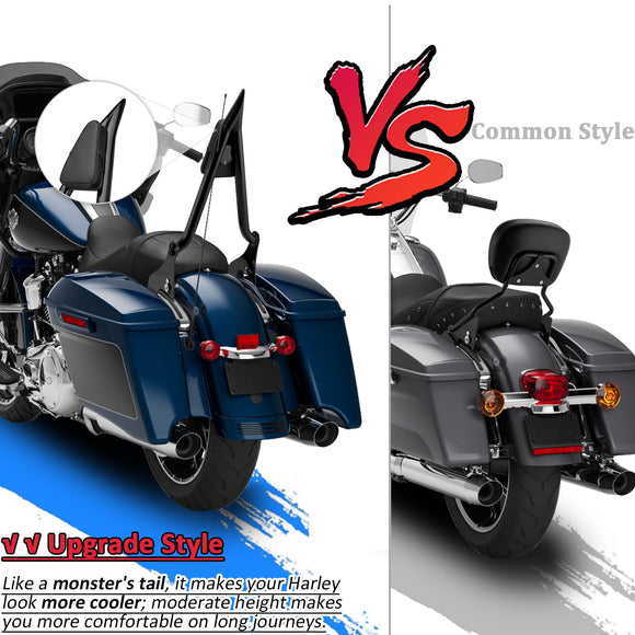 Harley Touring Road King Road Glide Fat Bar 1.3" Quick Detachable Passenger Backrest Sissy Bar - Mofun - 90302098