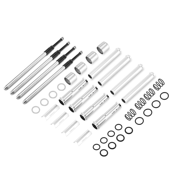 Harley Twin Cam 1999 - 2015 16 17 Adjustable Pushrods Chrome Covers Kits - Mofun - HD151