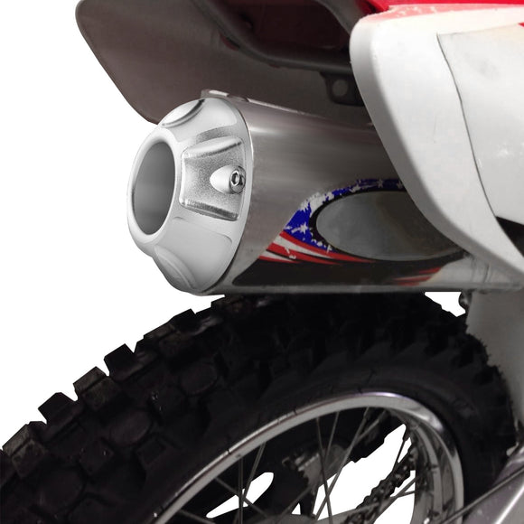 Honda CRF50 CRF70 CRF80 CRF100 CRF110 Billet Power Exhaust Tip With Screen Arrestor - Mofun - 90704001