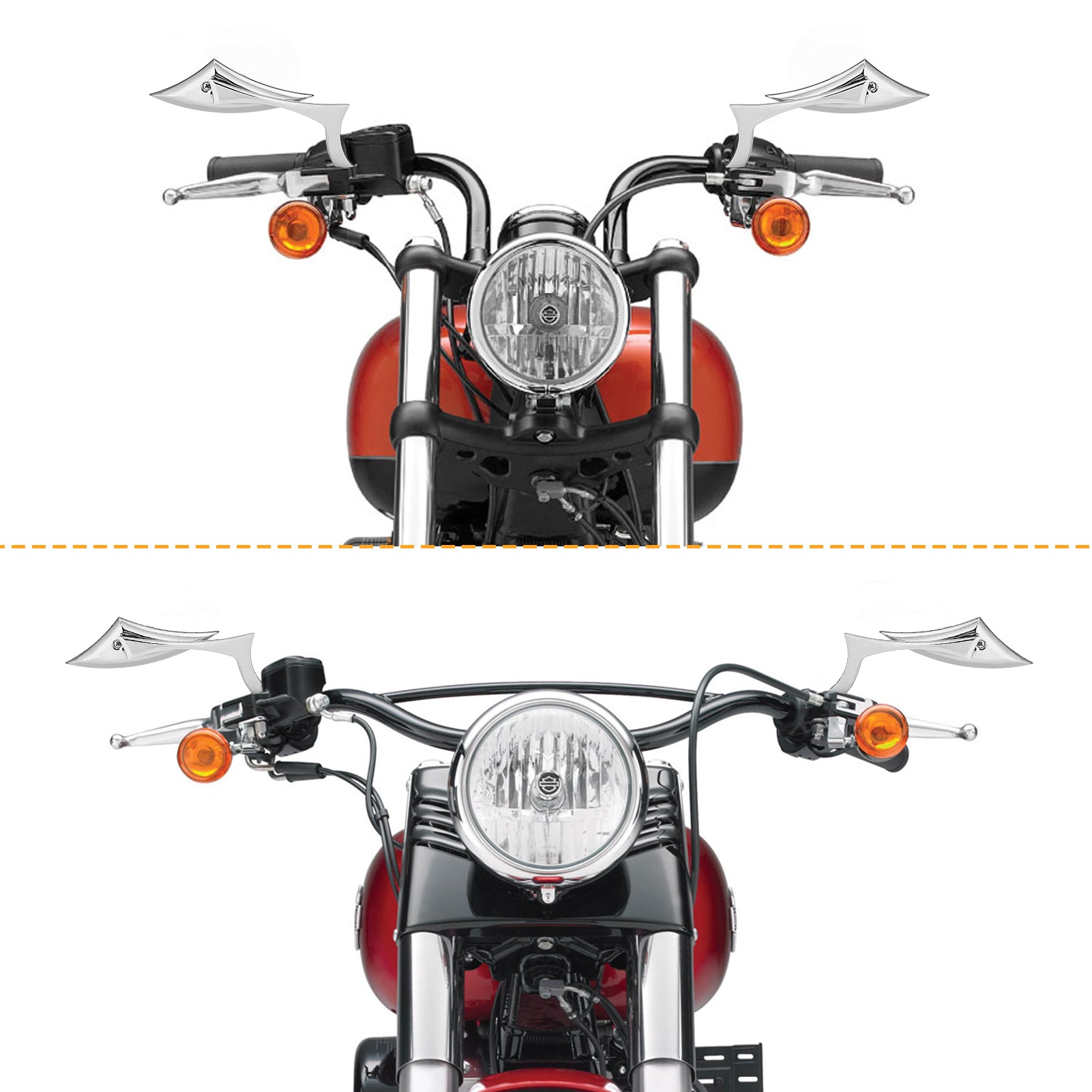 Motorcycle Blade Rear View Mirrors for Dirt Bike H - D Road King Electra Glide Sportster - Mofun - 90106009