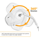 Motorcycle Harley Sportster 1000 883 XL Softail 8mm 360 Adjust Long Stem Rear View Side Tapered Mirrors - Mofun - 90106007