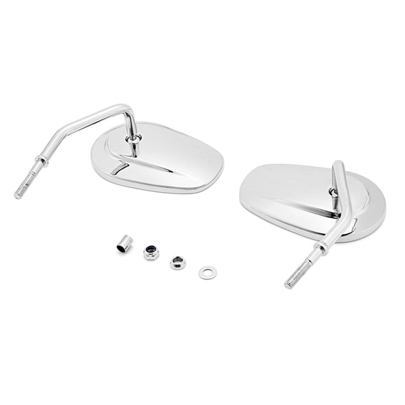 Motorcycle Harley Sportster 1000 883 XL Softail 8mm 360 Adjust Long Stem Rear View Side Tapered Mirrors - Mofun - 90106007