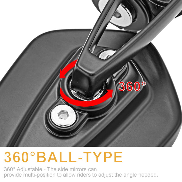 Motorcycle Mirrors - Bar End Rear View Mirrors Street bikes Sports bikes Cruiser with 7/8" Standard Handlebars - Mofun - 90106003