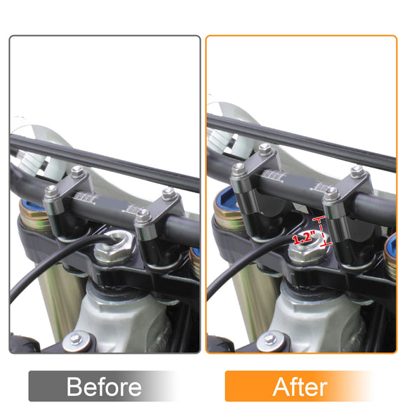 Universal 1 - 1/8" Handlebar 30MM Riser Clamp Spacer CNC Machined 6061 Aluminum - Mofun - 90102004